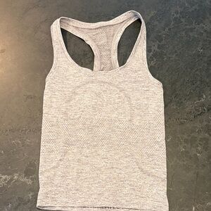 lululemon athletica Light Gray Racerback Tank Top